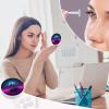 BWQJKUO Portable Round Retrowave Pictures Printed Contact Lens Case Is Stylish And Compact, Easy to Carry And Protects Lenses. view 4