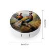 BWQJKUO Portable Round Pheasants Animals Printed Contact Lens Case Is Stylish And Compact, Easy to Carry And Protects Lenses. view 2