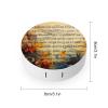 BWQJKUO Portable Round Vintage Music Note Printed Contact Lens Case Is Stylish And Compact, Easy to Carry And Protects Lenses. view 2