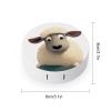 BWQJKUO Portable Round Sheep Printed Contact Lens Case Is Stylish And Compact, Easy to Carry And Protects Lenses. view 2