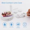 BWQJKUO Portable Round Santa Claus Reindeer Sled Printed Contact Lens Case Is Stylish And Compact, Easy to Carry And Protects Lenses. view 3