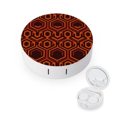 BWQJKUO Portable Round Shining Overlook Printed Contact Lens Case Is Stylish And Compact, Easy to Carry And Protects Lenses.