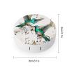 BWQJKUO Portable Round Teal Birds Musical Note Printed Contact Lens Case Is Stylish And Compact, Easy to Carry And Protects Lenses. view 2