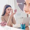 BWQJKUO Portable Round Pretty Pink Roses Printed Contact Lens Case Is Stylish And Compact, Easy to Carry And Protects Lenses. view 4