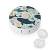 BWQJKUO Portable Round Underwater Whale Printed Contact Lens Case Is Stylish And Compact, Easy to Carry And Protects Lenses. view 1