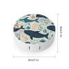 BWQJKUO Portable Round Underwater Whale Printed Contact Lens Case Is Stylish And Compact, Easy to Carry And Protects Lenses. view 2