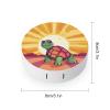 BWQJKUO Portable Round Turtle in The Sun Printed Contact Lens Case Is Stylish And Compact, Easy to Carry And Protects Lenses. view 2