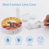 BWQJKUO Portable Round Turtle in The Sun Printed Contact Lens Case Is Stylish And Compact, Easy to Carry And Protects Lenses. view 3
