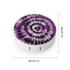 BWQJKUO Portable Round Purple Tie Dye Printed Contact Lens Case Is Stylish And Compact, Easy to Carry And Protects Lenses. view 2