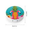 BWQJKUO Portable Round Pineapple Flamingo Printed Contact Lens Case Is Stylish And Compact, Easy to Carry And Protects Lenses. view 2
