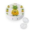 BWQJKUO Portable Round Pineapple Printed Contact Lens Case Is Stylish And Compact, Easy to Carry And Protects Lenses. view 1