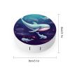 BWQJKUO Portable Round Whale Printed Contact Lens Case Is Stylish And Compact, Easy to Carry And Protects Lenses. view 2