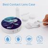 BWQJKUO Portable Round Whale Printed Contact Lens Case Is Stylish And Compact, Easy to Carry And Protects Lenses. view 3