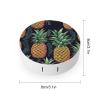 BWQJKUO Portable Round Pineapple Printed Contact Lens Case Is Stylish And Compact, Easy to Carry And Protects Lenses. view 2