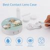 BWQJKUO Portable Round Sheep And Lamb Cartoon Printed Contact Lens Case Is Stylish And Compact, Easy to Carry And Protects Lenses. view 3