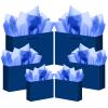 qiqee 10PCS Nordic Blue Gift Bags with Ribbon Handles Mulit Assorted Sizes Gift Wide Bags (2pcs Large 13", 4pcs Medium 9.6", 4pcs Small 6.3",Tissue Paper) view 1
