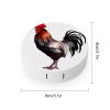 BWQJKUO Portable Round Rooster Printed Contact Lens Case Is Stylish And Compact, Easy to Carry And Protects Lenses. view 2