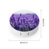 BWQJKUO Portable Round Purple Lavender Printed Contact Lens Case Is Stylish And Compact, Easy to Carry And Protects Lenses. view 2