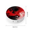 BWQJKUO Portable Round Red Black White Abstract Printed Contact Lens Case Is Stylish And Compact, Easy to Carry And Protects Lenses. view 2