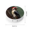BWQJKUO Portable Round Woodpecker Printed Contact Lens Case Is Stylish And Compact, Easy to Carry And Protects Lenses. view 2