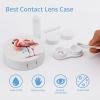 BWQJKUO Portable Round Watercolor Flamingo Printed Contact Lens Case Is Stylish And Compact, Easy to Carry And Protects Lenses. view 3