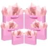 qiqee 10PCS Pink Gift Bags with Ribbon Handles Mulit Assorted Sizes Gift Wide Bags (2pcs Large 13", 4pcs Medium 9.6", 4pcs Small 6.3", Tissue Paper) view 1