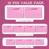 qiqee 10PCS Pink Gift Bags with Ribbon Handles Mulit Assorted Sizes Gift Wide Bags (2pcs Large 13", 4pcs Medium 9.6", 4pcs Small 6.3", Tissue Paper) view 2