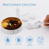 BWQJKUO Portable Round Sunset Parent-Child Elephant Printed Contact Lens Case Is Stylish And Compact, Easy to Carry And Protects Lenses. view 3
