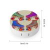 BWQJKUO Portable Round Retro Colorful Roller Skates Printed Contact Lens Case Is Stylish And Compact, Easy to Carry And Protects Lenses. view 2
