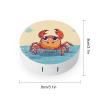 BWQJKUO Portable Round Summer Cartoon Crab Printed Contact Lens Case Is Stylish And Compact, Easy to Carry And Protects Lenses. view 2