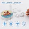 BWQJKUO Portable Round Summer Cartoon Crab Printed Contact Lens Case Is Stylish And Compact, Easy to Carry And Protects Lenses. view 3
