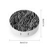 BWQJKUO Portable Round Zebra Print Printed Contact Lens Case Is Stylish And Compact, Easy to Carry And Protects Lenses. view 2