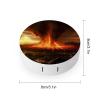 BWQJKUO Portable Round Volcano Printed Contact Lens Case Is Stylish And Compact, Easy to Carry And Protects Lenses. view 2