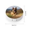 BWQJKUO Portable Round Running German Shepherd Dog Printed Contact Lens Case Is Stylish And Compact, Easy to Carry And Protects Lenses. view 2