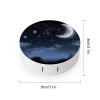 BWQJKUO Portable Round Nightsky Hanging Moon Printed Contact Lens Case Is Stylish And Compact, Easy to Carry And Protects Lenses. view 2