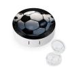 BWQJKUO Portable Round Soccer Ball Printed Contact Lens Case Is Stylish And Compact, Easy to Carry And Protects Lenses. view 1