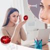 BWQJKUO Portable Round Red Hearts Love Printed Contact Lens Case Is Stylish And Compact, Easy to Carry And Protects Lenses. view 4