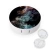 BWQJKUO Portable Round Psychedelic Smoke Printed Contact Lens Case Is Stylish And Compact, Easy to Carry And Protects Lenses. view 1