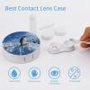 BWQJKUO Portable Round Snow Mountain Penguin Printed Contact Lens Case Is Stylish And Compact, Easy to Carry And Protects Lenses. view 3