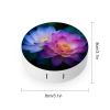 BWQJKUO Portable Round Lotus Flower1 Printed Contact Lens Case Is Stylish And Compact, Easy to Carry And Protects Lenses. view 2