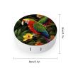 BWQJKUO Portable Round Tropical Parrot Printed Contact Lens Case Is Stylish And Compact, Easy to Carry And Protects Lenses. view 2
