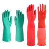 North Tower Heavy - Duty Nitrile Dishwashing Gloves - Reusable Waterproof Cleaning Gloves for Kitchen, Elbow Length Rubber Gloves for Dishwashing(2pair Red+Green(Small) view 1