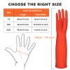 North Tower Heavy - Duty Nitrile Dishwashing Gloves - Reusable Waterproof Cleaning Gloves for Kitchen, Elbow Length Rubber Gloves for Dishwashing(2pair Red+Green(Small) view 2