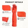 North Tower Heavy - Duty Nitrile Dishwashing Gloves - Reusable Waterproof Cleaning Gloves for Kitchen, Elbow Length Rubber Gloves for Dishwashing(2pair Red+Green(Small) view 3