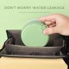 2-in-1 Retainer Cleaner Case with Mirror & Strainer, Portable Aligner Bath Soaking Cup for Travel, Cute Orthodontic Storage Box for Mouth Guard, Night Guard & False Teeth, Green view 4