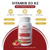 KEN Vitamin D3 K2 with Probiotic for Kids, Sugar-Free Gummies for Calcium Absorption, Bone Support, 5 Billion CFU Probiotics for Gut Balance and Immune Function, Non-GMO 120 Strawberry Flavor Gummies view 2