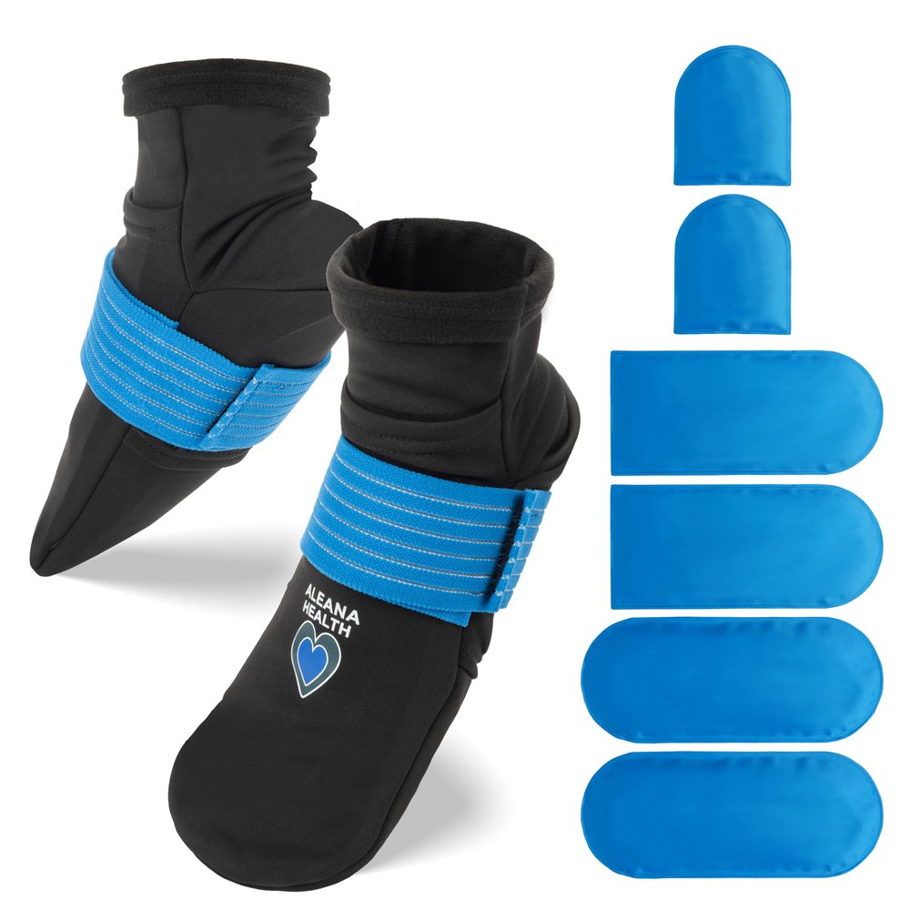 Aleana Health Cold Therapy Socks for Chemotherapy & Neuropathy Relief Reusable Ice Pack Cooling Socks, 1 Pair Small/Medium
