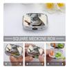 Portable Pill Organizer Koala and Butterfly Small Pill Box 2 Compartment Medicine Vitamin Organizer Travel Medicine Organizer with Mirror & Button Closure Cute Medication Case for Purse view 4
