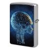 Artificial Intelligence Brain Lighter Case Double-Sided Graffiti Lighter Holder - Metal Lighters Protective Cover, Universal Fit for Standard Lighters, Stylish Gift for Men & Women view 1
