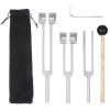 3 Pcs Tuning Forks Set(128hz,256hz,512hz),Weighted & Unweighted Tuning Forks Set,for Chakra Wellness,Essential Yoga, Yoga and Meditation,Relaxation Gifts for Women view 1